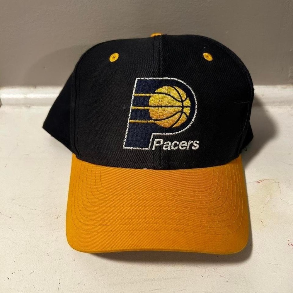 Vintage 90s Indiana pacers logo athletic twill light up SnapBack hat cap